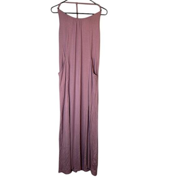 Purple Lilac T-Strap Back Sleeveless Long Maxi Dress Women Sz M - Picture 1 of 12